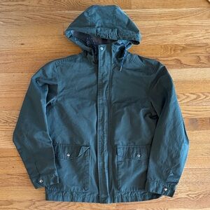 Banana Republic Dark Green Hooded Adventure Jacket Armada Green Medium